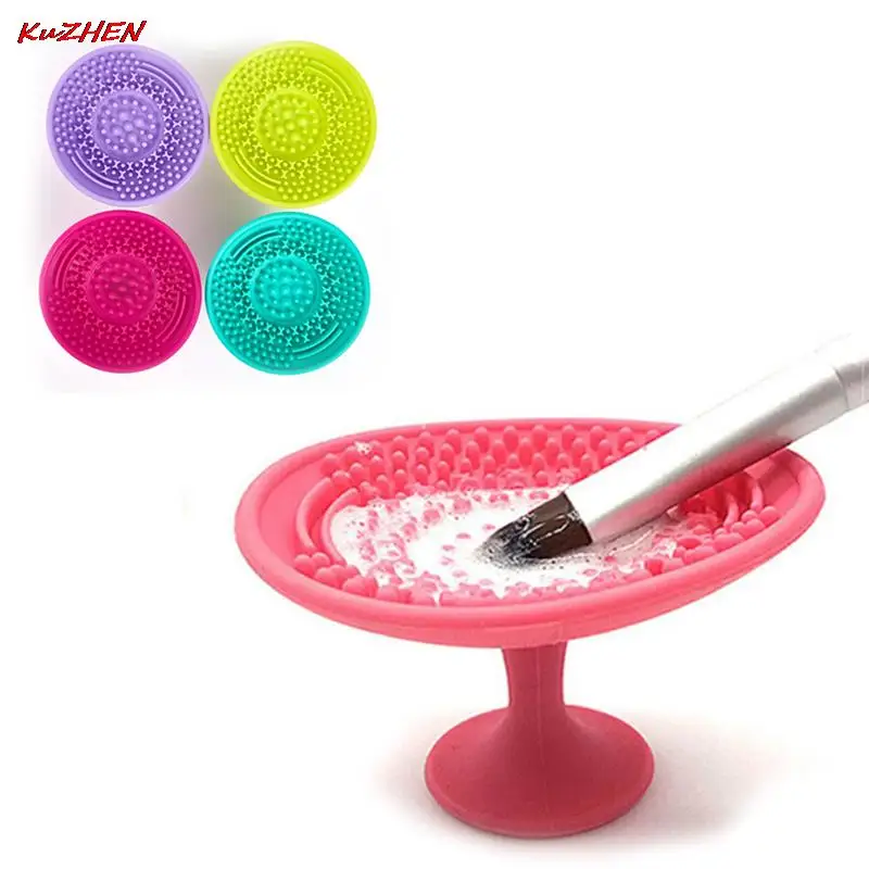 

Silicone Brush Cleaner Cosmetic Make Up Washing Brush Gel Cleaning Mat Foundation Makeup Brush Cleaner Pad Scrubbe Board