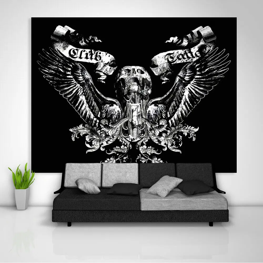 

Tattoo Skull Tapestry Art Wall Hanging Sofa Table Bed Cover Home Decor