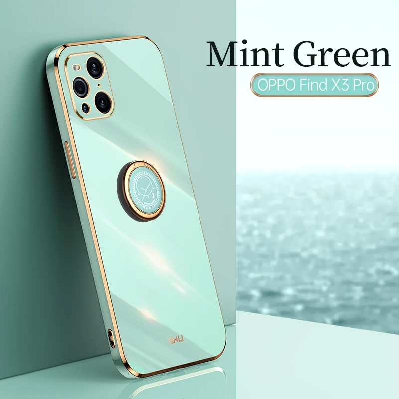 Soft Silicone Electroplating Phone Case For OPPO Find X3 X2 Pro Lite Neo Shockproof Back Cover For Reno 6 5 Pro Plus Lite Case