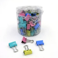 60pcs 15mm colorful metal binder clips notes letter paper clip color random office supplies office binding products