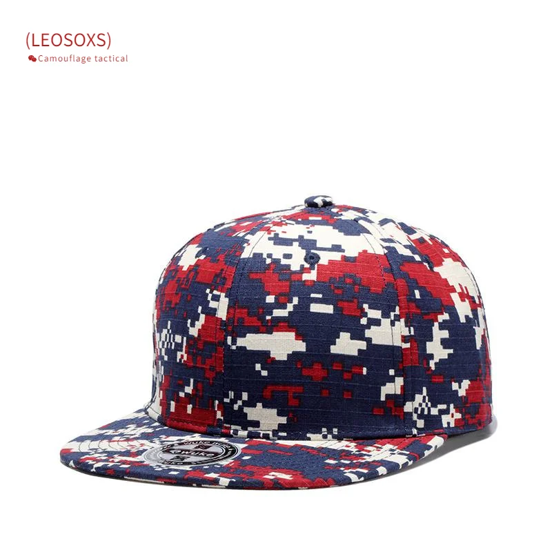 

(LEOSOXS) New Snapback Cap Unisex ACU CP Desert Cobra Camo Camouflage Hats Camouflage Tactical Cap Army Tactical Baseball Cap