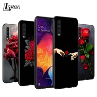 beautiful red roses back silicone phone case for samsung galaxy a90 a80 a70s a60 a50s a40 a20e a20 a10s soft black cover