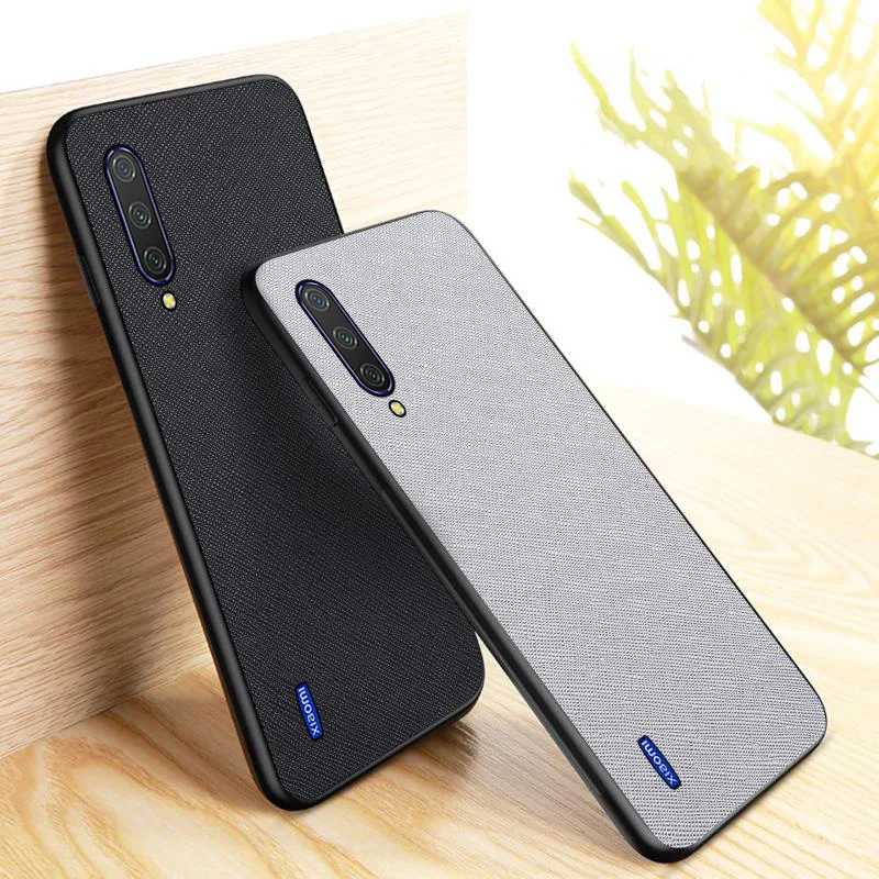 Ткань текстуры чехол для Xiaomi Mi 9 Lite Случаи кремния защитный бампер A3 9Т Pro A2