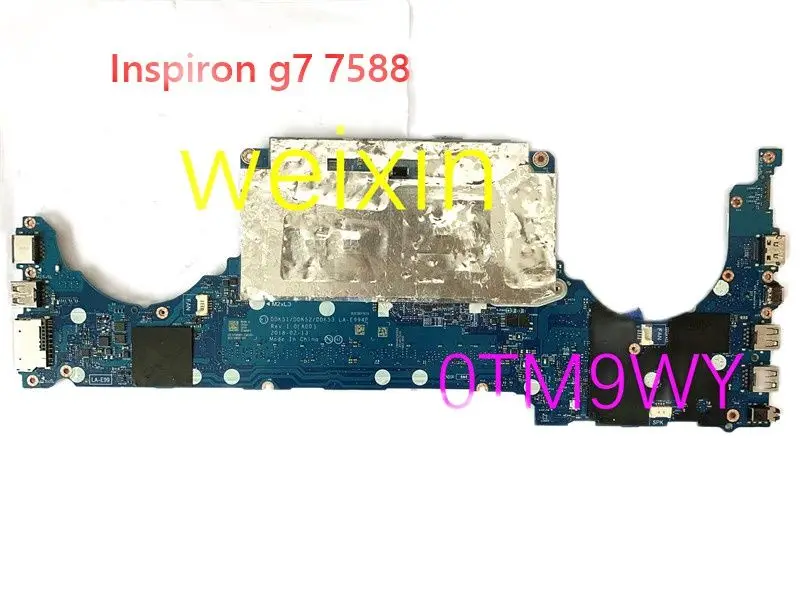 I5 8300H GTX1060 6 ГБ для DELL VOSTRO 7580 Материнская плата ноутбука DDK51 DDK52 LA E994P CN 0HN90M