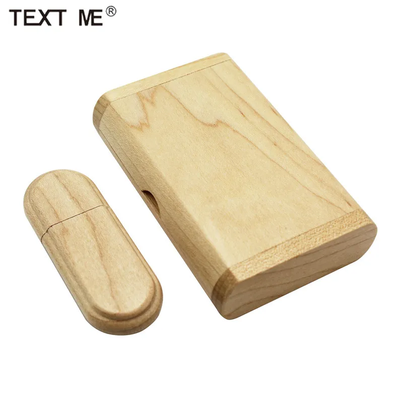 TEXT ME Бесплатная доставка по индивидуальному заказу логотип дерево usb + коробка