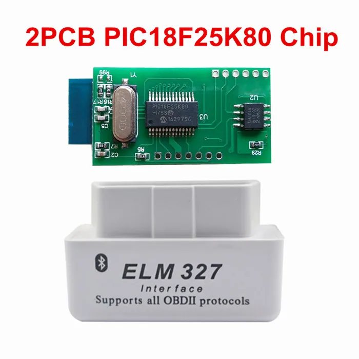 10PCS Double PCB 10 шт./лот OBDII сканера ELM327 1,5 автомобильный диагностический инструмент ELM 327 PIC18F25K80 Bluetooth V1.5 ELM327 OBD2 Bluetooth считыватель кода V1.5 - Цвет: 10PCS Double PCB