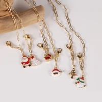 hot sale new gold plated christmas series mask chain fashion glasses chain popular necklace accessories christmas gift