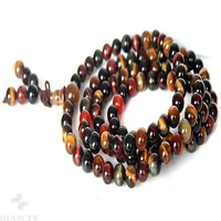6mm multi color tiger eye 108 bead pendant bracelet buddhism mala wristband spirituality lucky bless reiki natural ruyi