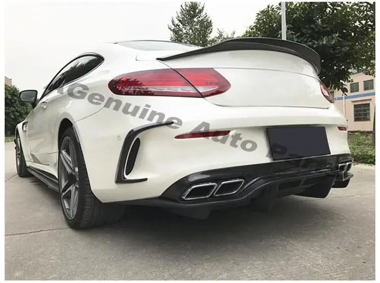 Скидка Высококачественный заводской задний бампер U-образной формы со стрелками, декоративные формовочные Планки для Mercedes-Benz C Class W205