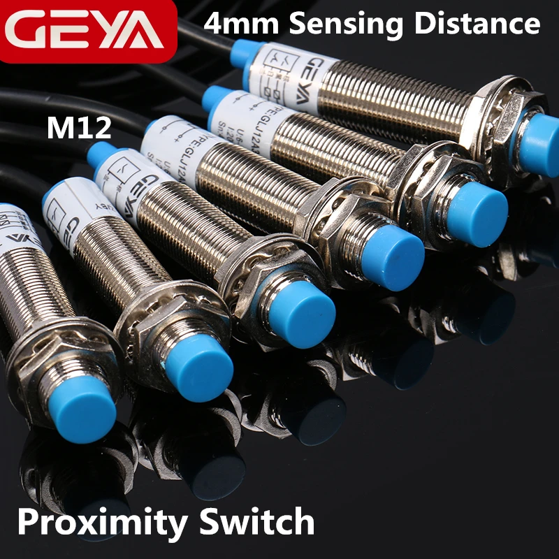 GEYA 4mm Sensing Distance Inductive Proximity Switch NPN PNP DC 10-30V Sensor 3 Wire 4 NO NC M12 Screw Size | Обустройство дома