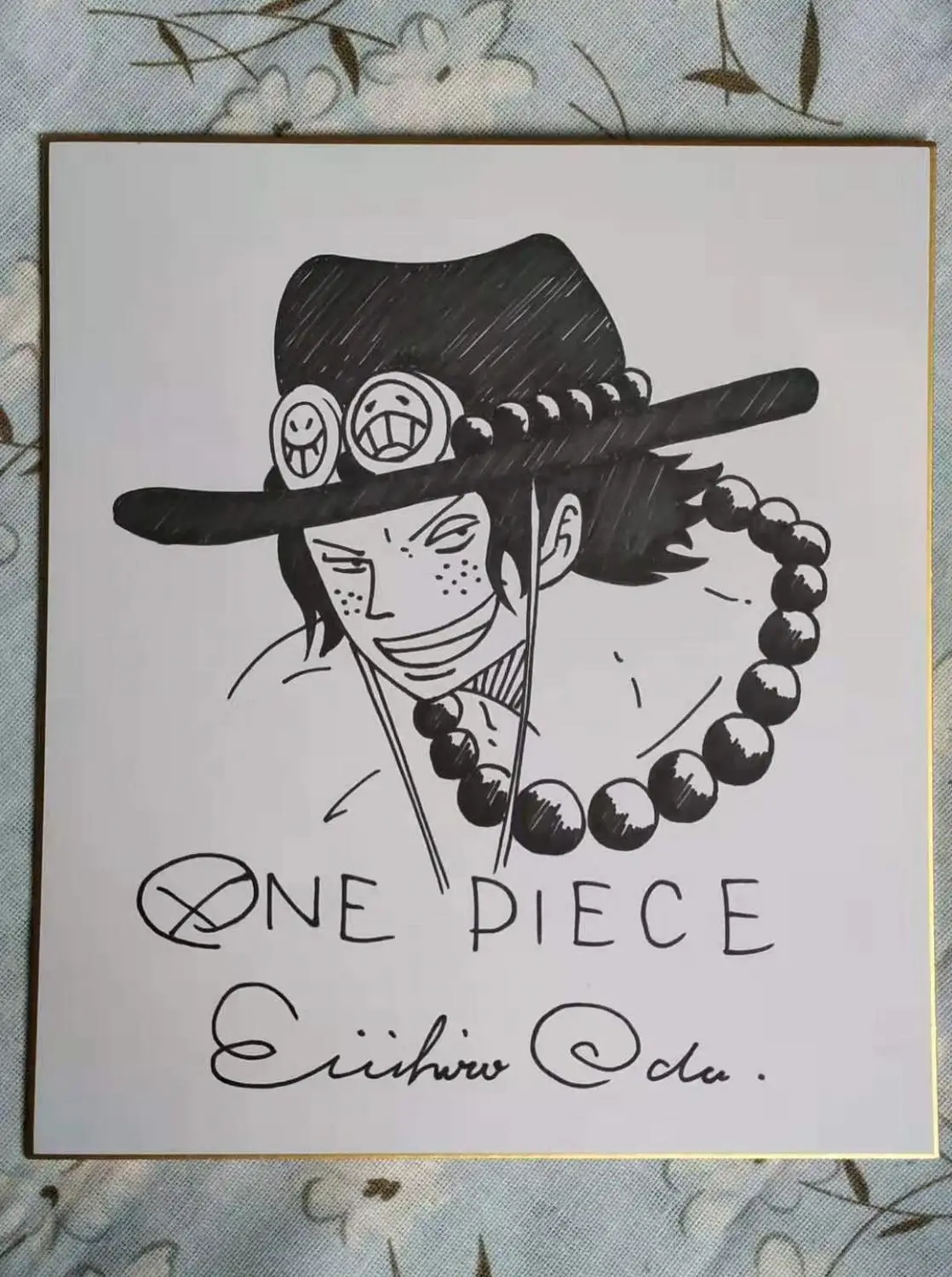 Ручная роспись Eiichiro Oda один кусок автографная арт доска Shikishi редкая 112019E|Открытки