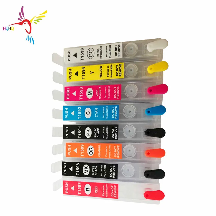 4pcs/Set T1591-T1599 Refill Ink Cartridge for Epson R2000 Desk Printer with Permanent ARC Chip Auto Resetable | Компьютеры и офис