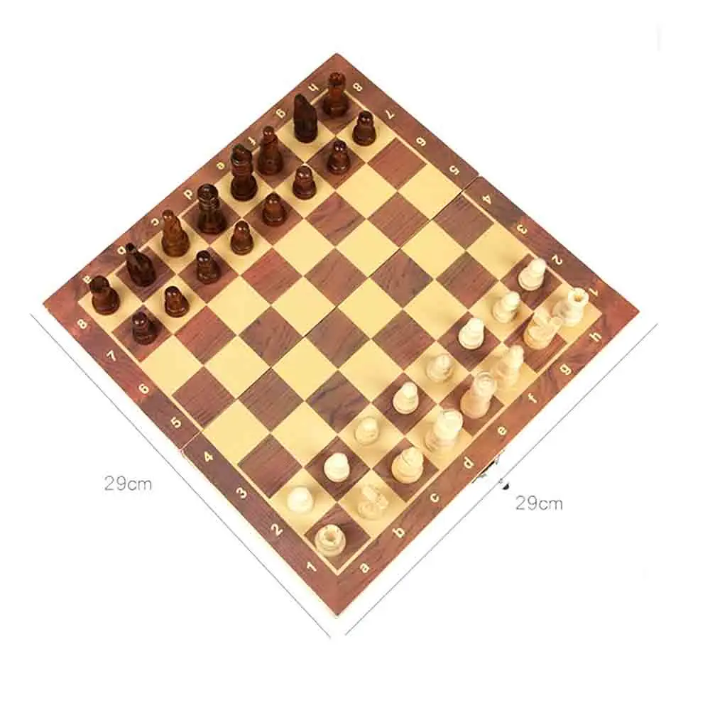

30CM Folding Chessboard Large Wooden Magnetic International Chess Board Set