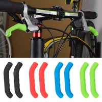 1 pair mountain bike handlebar gloves bicycle brake handle non slip silicone sleeve protector removable handlebar gloves