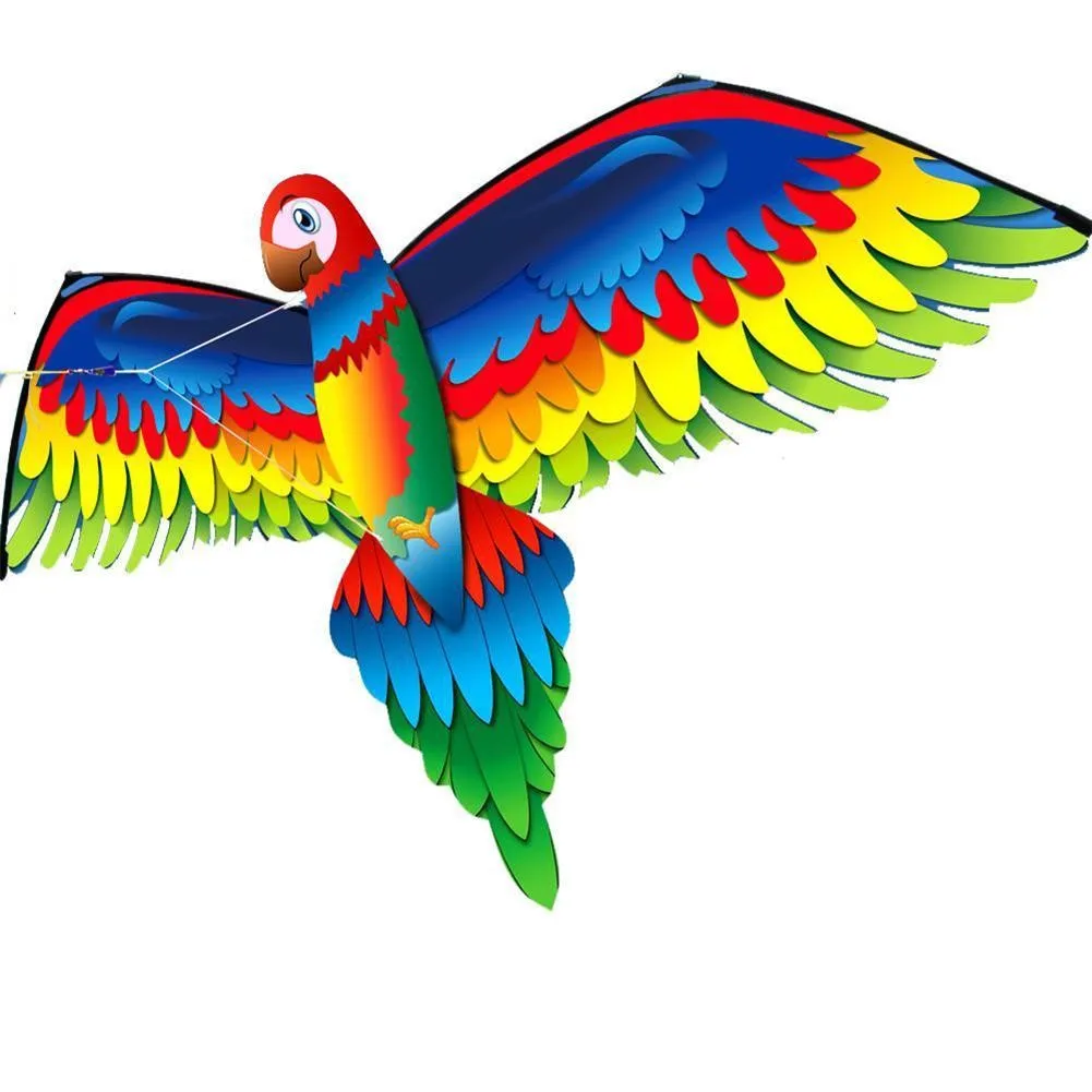 

3D three-dimensional parrot kite Funny Portable Single Line With Tail Lightweight Flying Games Toy Kids Adults Activity Outdoor