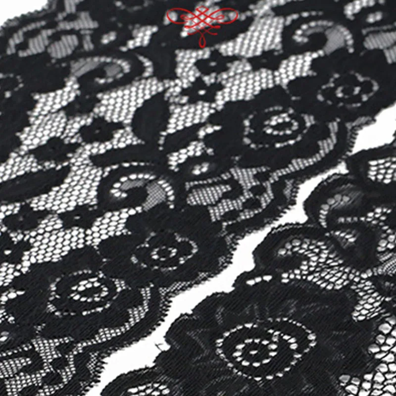 15-18 см Роскошная вышивка белый черный корейский кружевной ткани Отделка ленты DIY