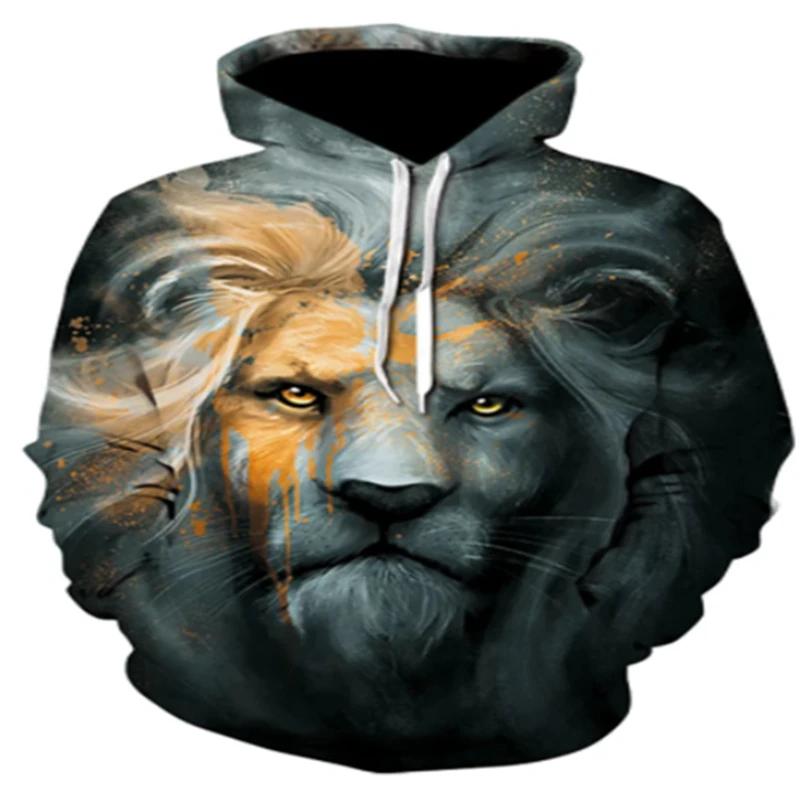 

Cartoon Hoodie 3D Printing Cat Men's Sweatshirt Pullover Long Sleeve Hooded Sweatshirt Top Hoodie