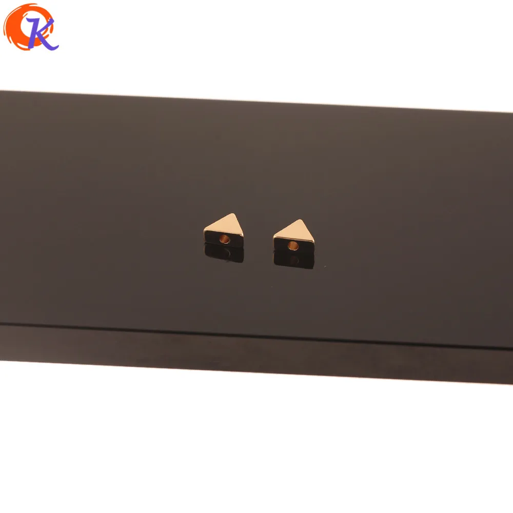 

Cordial Design 100Pcs 7*8MM Jewelry Accessories/DIY Making/Genuine Gold Plating/Triangle Shape/Hand Made/Earring Findings