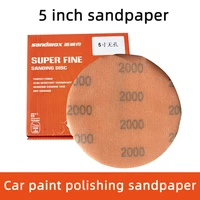 25 pcs 5 inch sandpaper 125mm car putty polishing sander self adhesive back velvet 20003000 grit fine polishing sandpaper