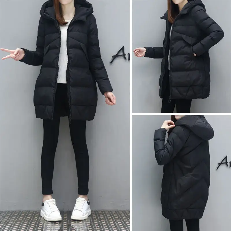 Новинка 2019 модное зимнее женское пальто с подкладом парка капюшоном хлопковая