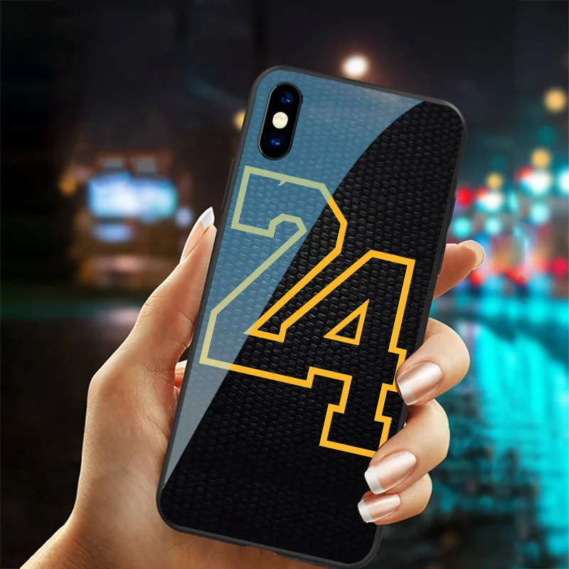 Новый Стекло со счастливыми числами Баскетбол 23 30 Чехлы для Apple iPhone 11 Pro max XR X XS