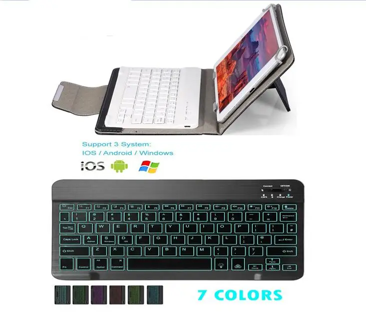 Universal 7'' Case Touchpad LED Light keyboard For 7 inch Android Tablet PC Backlit bluetooth cover | Компьютеры и офис