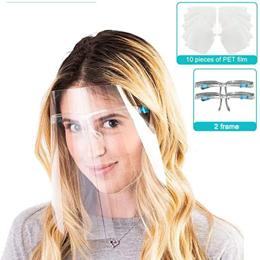 2 + 10 шт. Ресторан маска для лица щит прозрачный унисекс с изображением рта