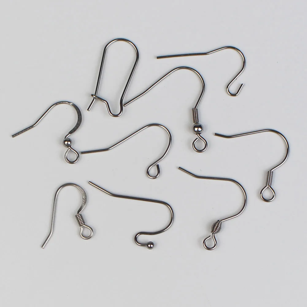 

Крючки для сережек из нержавеющей стали, 50 шт./лот, фурнитура для сережек, крючки для изготовления ювелирных изделий своими руками, оптовая п...