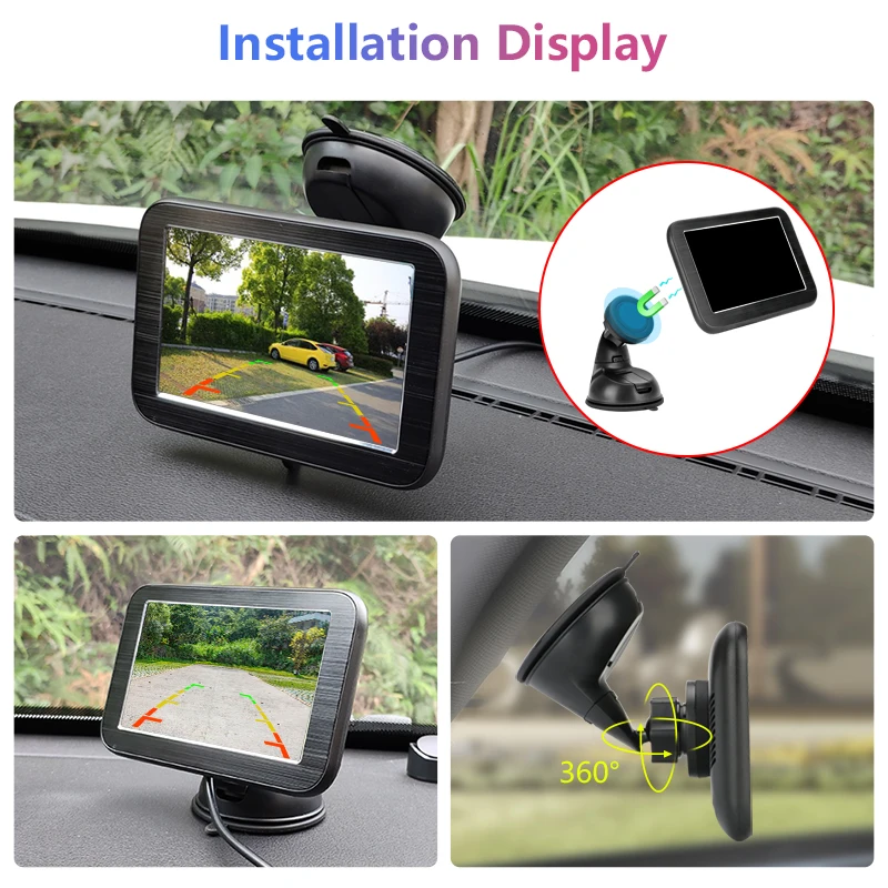 Jansite камера заднего вида 5 дюймов Цифровая беспроводная резервная с монитор для