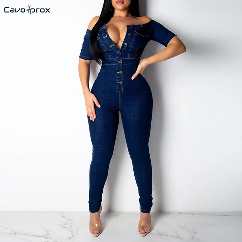 Женские облегающие комбинезоны с полурукавами и пуговицами повседневные