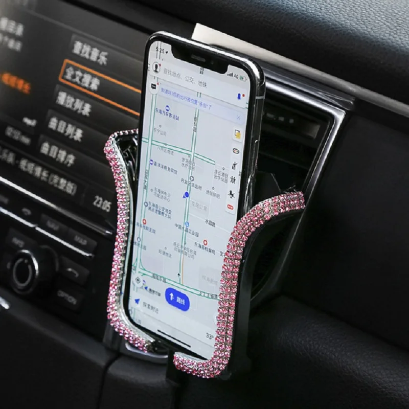 Автомобильный держатель для телефона в форме автомобиля Кристальные Стразы