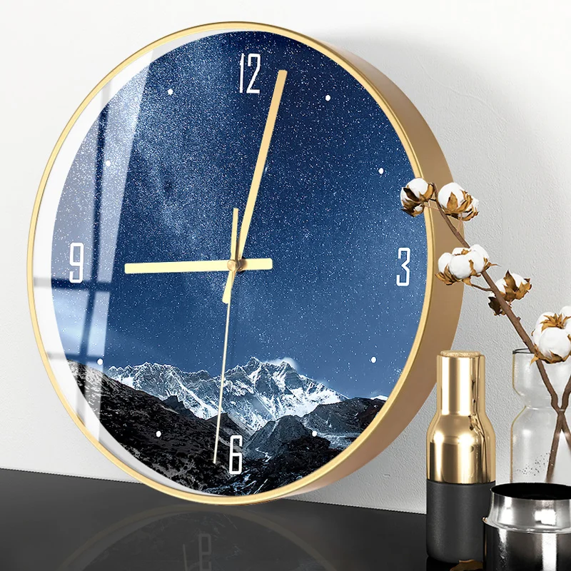 Large Mute Wall Clock Nordic Living Room Mechanism Watch Relojes Madera Pared Home Decoration Modern Design DD55WC | Дом и сад