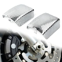 2pcs 42054 05 motrocycle front caliper inserts cover for harley v rod muscle vrscf touring 2008 2019 chrome stainless steel