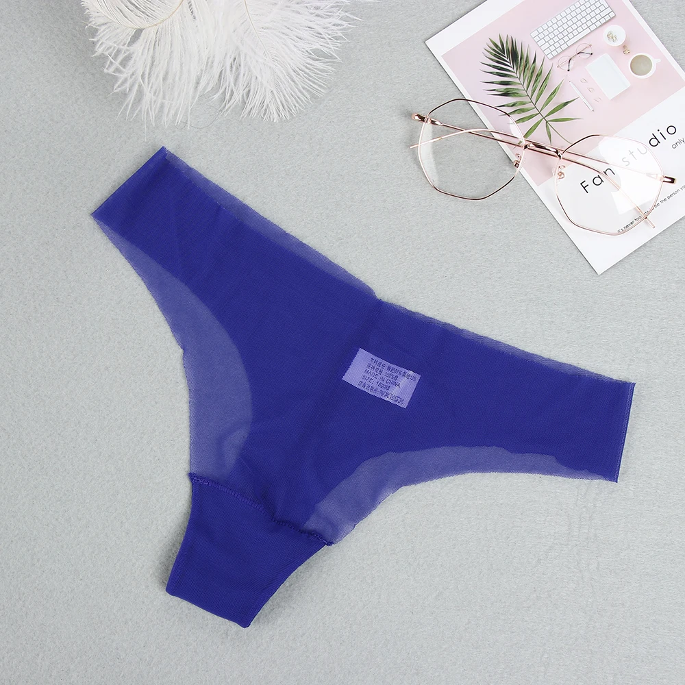 royal blue EIE, модные волнистые Бесшовные женские трусики, ультратонкое женское нижнее белье, нижнее белье, дышащие трусы с низкой посадкой, Прямая поставка - Цвет: royal blue