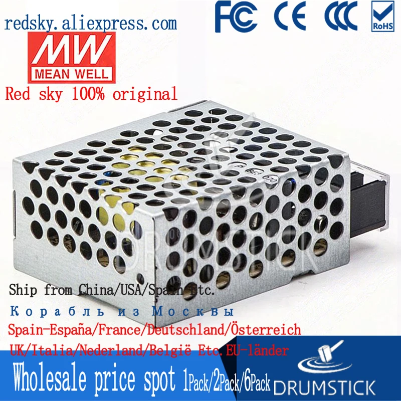 Специальные предложения MEAN WELL RS-15-12 12V 1.3A meanwell RS-15 15 6 W одиночный выход импульсный