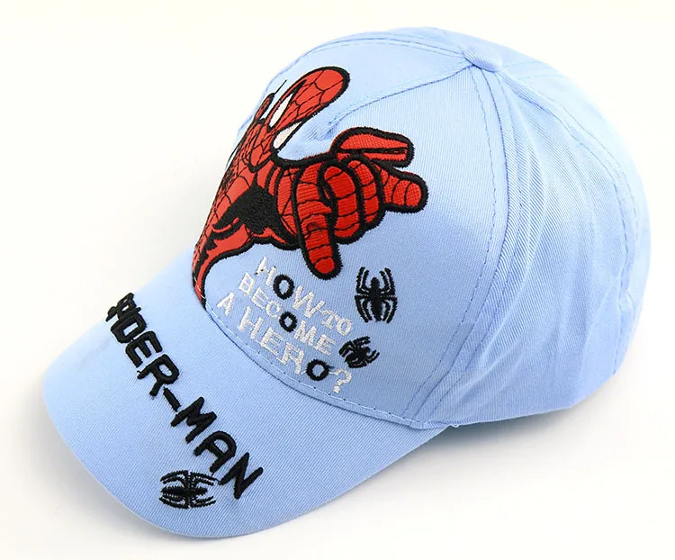Бейсболка с человеком-пауком Детская кепка Czapka Snapback Бейсболка для мальчиков и девочек детская сетчатая шапка с машинками T747 - Цвет: photo color