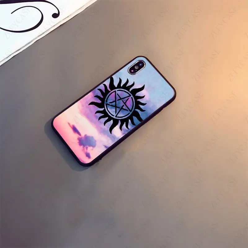 supernatural newly arrived black cell phone case for iphone x xs xr xsmax 11 12pro max 5s se 2020 6splus 7 8plus 12mini cover free global shipping