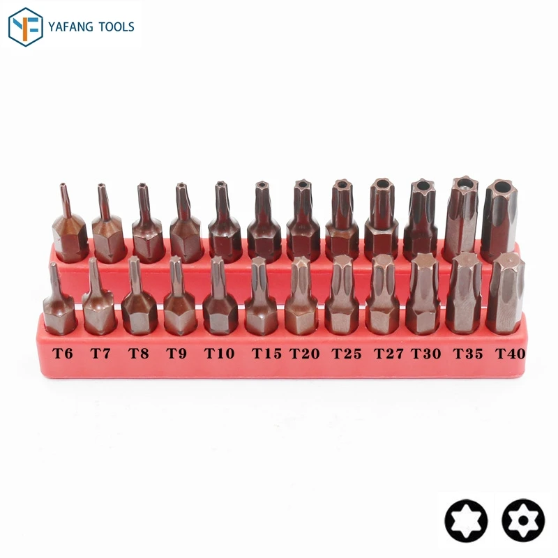 

12Pcs/Set S2 Steel 25mm Torx Screwdriver Bit 1/4" Hex Shank T6-T40 Air&Electric Driver Bits Power Hand Tools