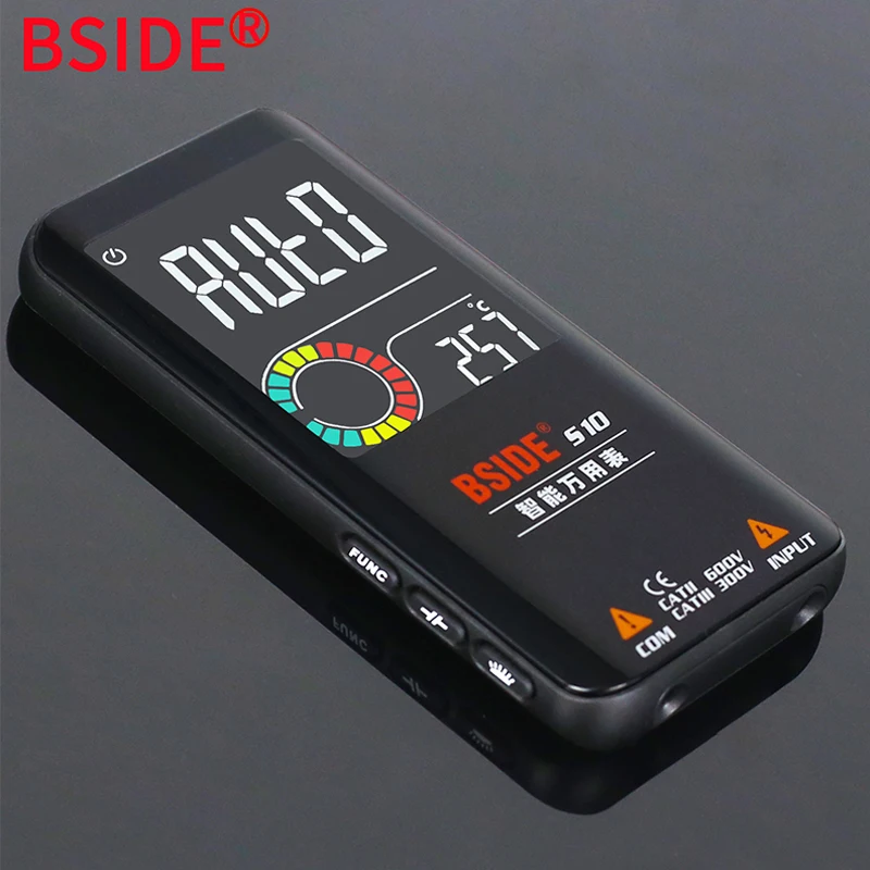 

Цифровой Интеллектуальный мультиметр BSIDE S10/S11, цветной ЖК-дисплей, 9999, цифровой постоянный ток, переменный ток, напряжение, конденсатор, Ом, диод, Бесконтактный индикатор напряжения, Гц, тестер DMM