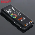 Цифровой Интеллектуальный мультиметр BSIDE S10S11, цветной ЖК-дисплей, 9999, цифровой постоянный ток, переменный ток, напряжение, конденсатор, Ом, диод, Бесконтактный индикатор напряжения, Гц, тестер DMM