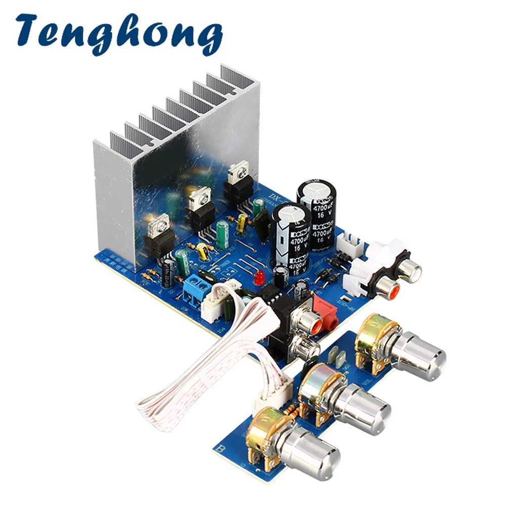 Плата усилителя сабвуфера Tenghong TDA2030 15 Вт * 2 + 30 1 усилитель звука мощности двойной