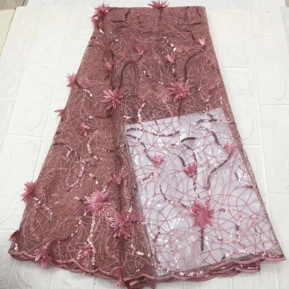 

Нигерийская сетчатая кружевная ткань, Лидер продаж, кружевная ткань с пайетками, Высококачественная африканская французская 3d фатиновая к...