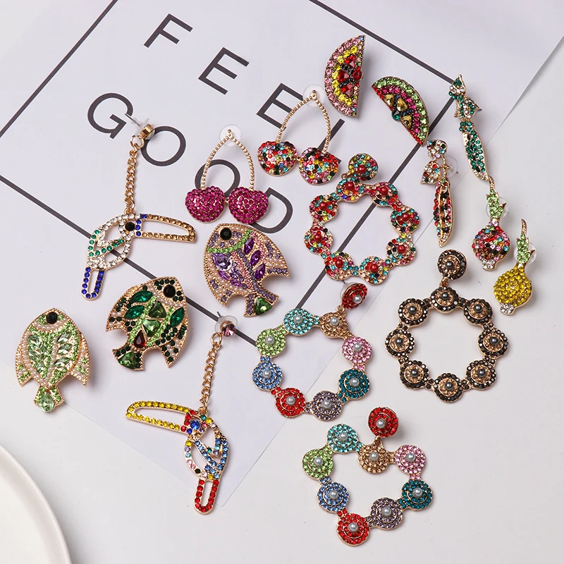 Оптовая продажа серьги JUJIA нового дизайна свадебные Подвесные для женщин