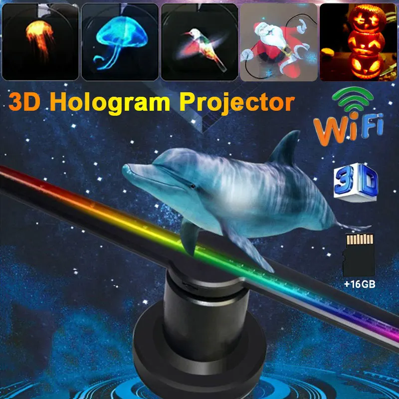 3d вентилятор голографический проектор 224 светодиодный 42 см рекламный дисплей