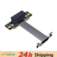 dual 90degree right angle pcie 3 0 x1 to x1 extension cable r11sl tl 8gbps high speed pci express 1x riser card ribbon extender