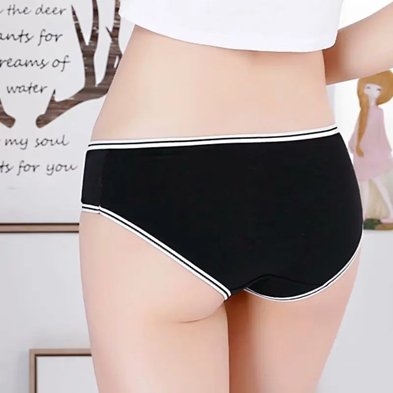 5 шт./лот Детское нижнее белье Хлопковые трусы для девочек Однотонные Короткие с