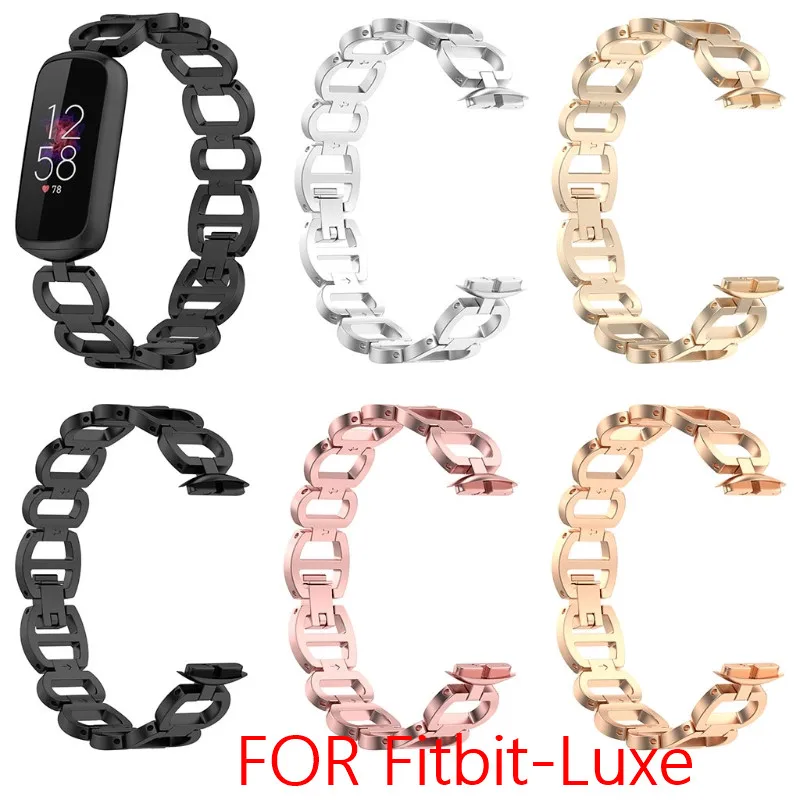 

Sport Band Compatible with Fitbit-Luxe Smart Watch Durable Metal Strap Replacement Wristband Quick Release Accessories