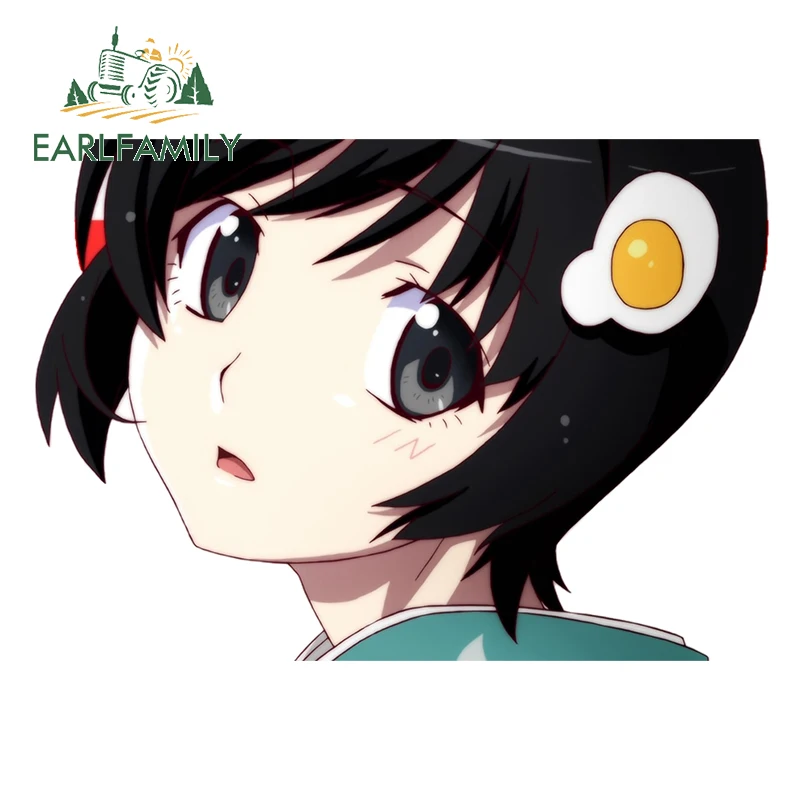 

EARLFAMILY 13 см x 9 см для Tsukimonogatari виниловые наклейки автомобильные наклейки индивидуальные мотоциклетный шлем граффити наклейки окна, наклейка ...