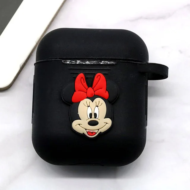 blackminne Популярный мультяшный беспроводной Чехол для наушников для Apple AirPods, силиконовый чехол для зарядки наушников s для Airpods 2, защитный чехол - Цвет: blackminne