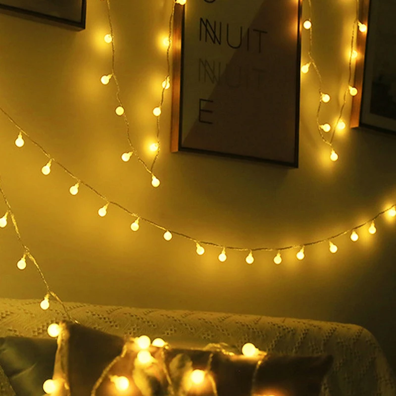 USB Powered 10M 80 LED Fairy Ball String Lights Garland Luces For Christmas Tree Wedding Home Indoor Outdoor Decor | Освещение
